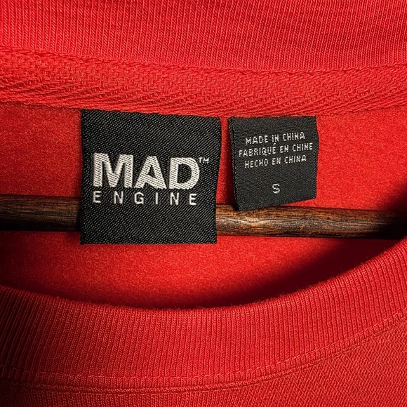 MAD Engine Festive Holiday  Jingle Bell Cat Red Christmas Sweater – Size S (NWT) - Picture 8 of 14